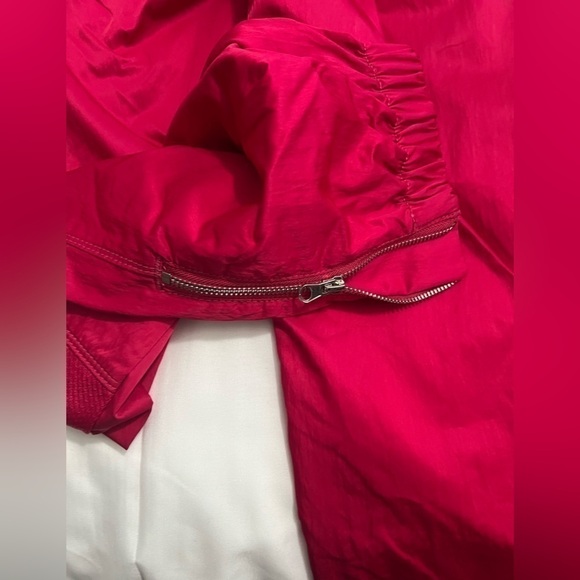 Urban Outfitters Nylon Jogger Pants Pixie Waisted Hot Pink Size Small Zippers - Picture 3 of 9